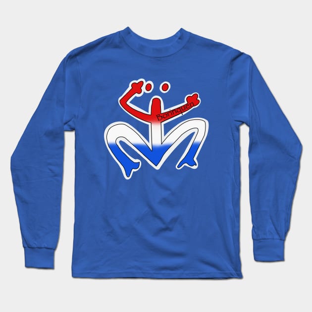 Taino Coqui Symbol - Borínquen lettering Long Sleeve T-Shirt by The Doodle Factory